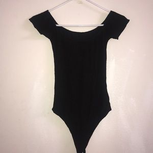 Ribbed Off-Shoulder Bodysuit